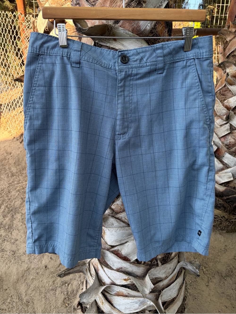 Men’s Blue Plaid O’Neill Board Shorts